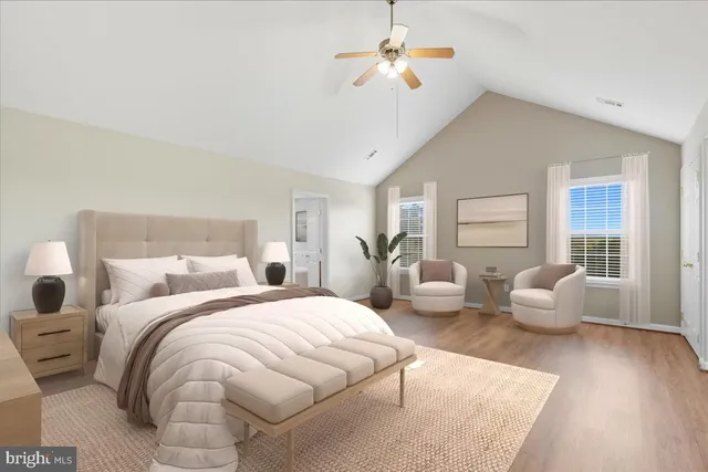 a backyard of a house with yard and trampoline