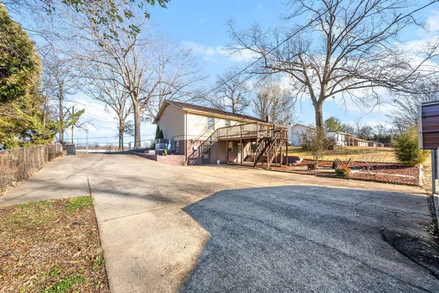a view of road with a building