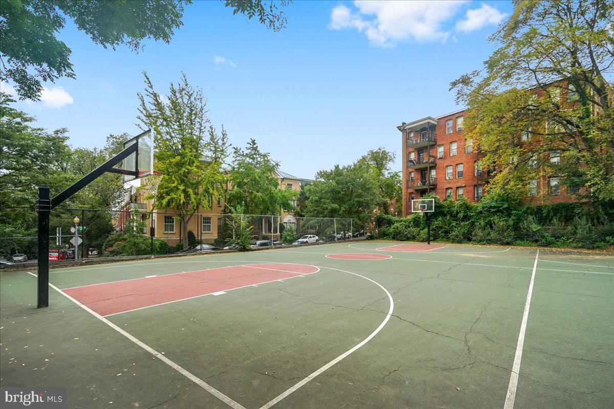 2129 Florida Avenue Northwest, Unit 407 Washington, DC 20008 - Photo 42 of 46 Urban court amidst vibrant greenery.