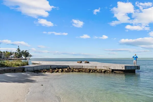 a view of a ocean and beach