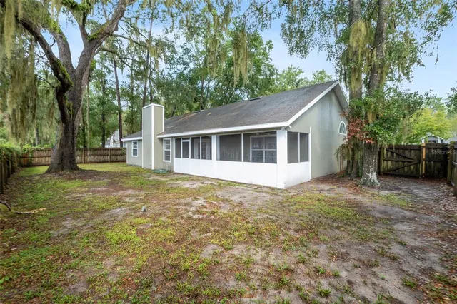 a house view with a garden space