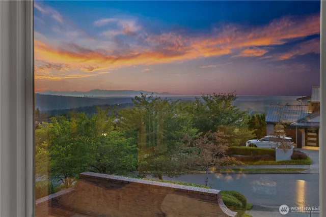 a view of a city from a balcony