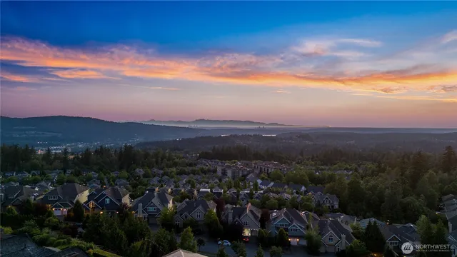 a view of city and mountain