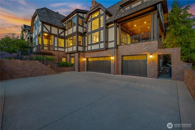 a view of a building with a street