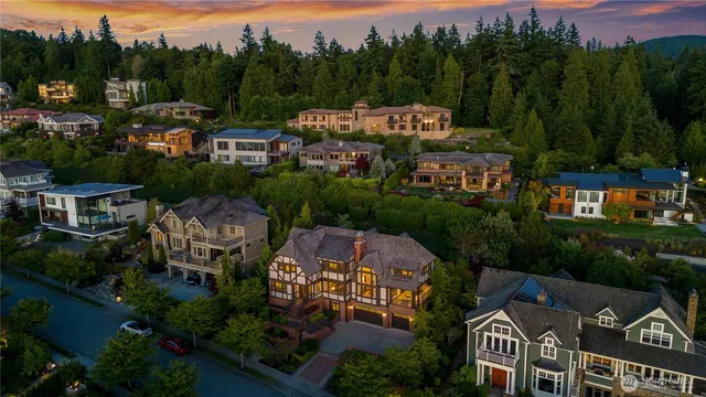 an aerial view of multiple house