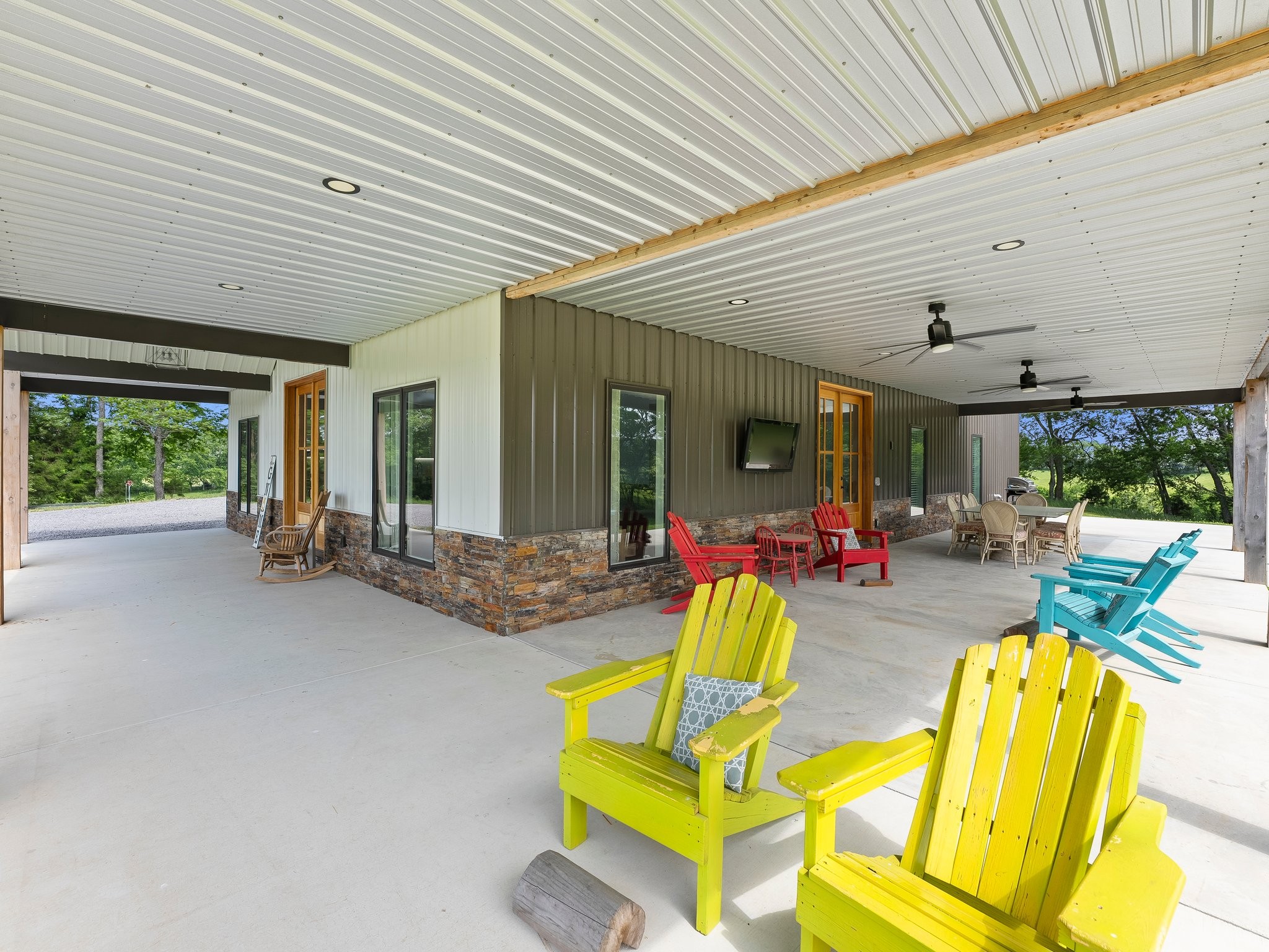 757 Thompson Creek Road Wartrace, TN 37183 - Photo 41 of 42 a view of a patio with swimming pool table and chairs