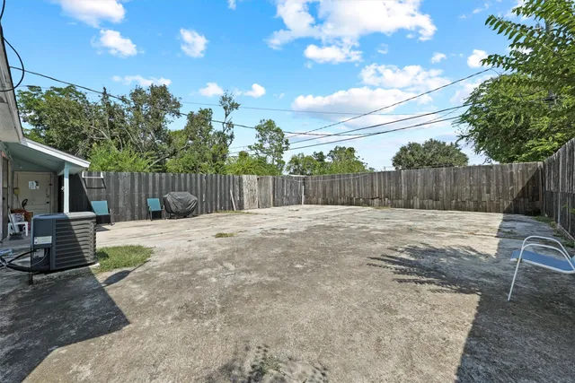 a backyard of a house