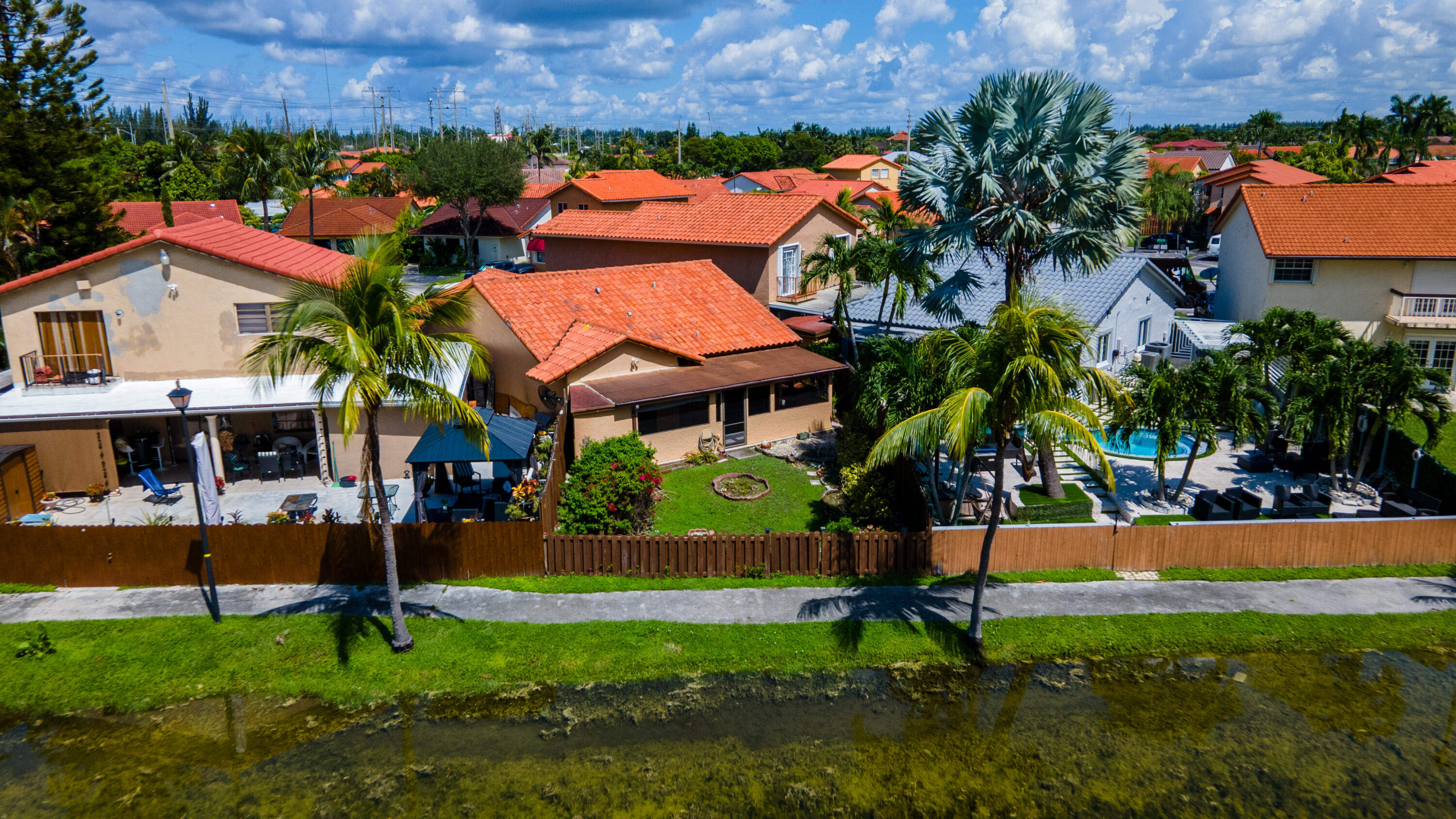 13528 Southwest 9th Lane Miami, FL 33184 - Photo 22 of 24 an aerial view of a house with a garden and swimming pool