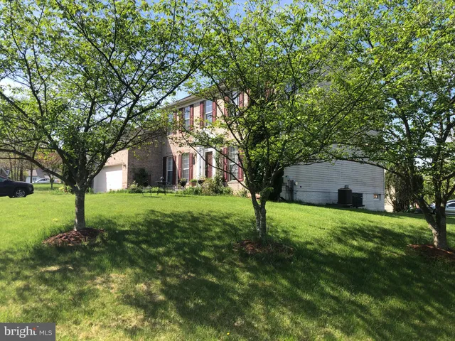 a yellow house in middle of the forest