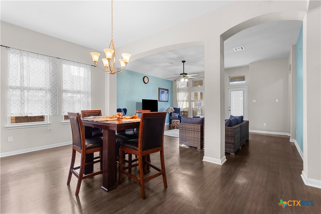3615 Addison Street Killeen, TX 76542 - Photo 14 of 47 a view of a dining room with furniture window and wooden floor