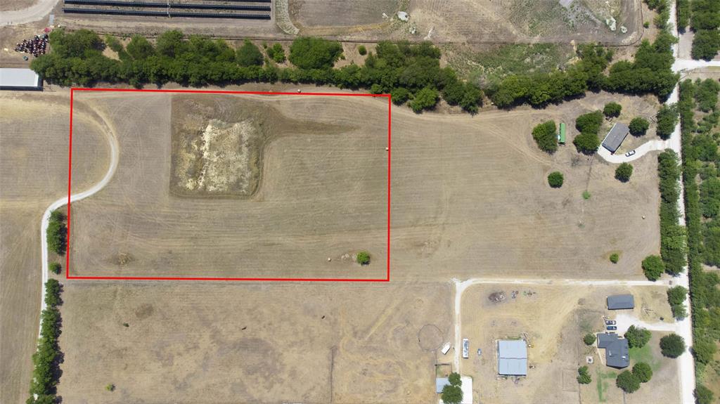 Tbd Tbd Stice Krum, TX 76249 - Photo 9 of 13 Aerial view of sparsely populated area with property boundaries highlighted