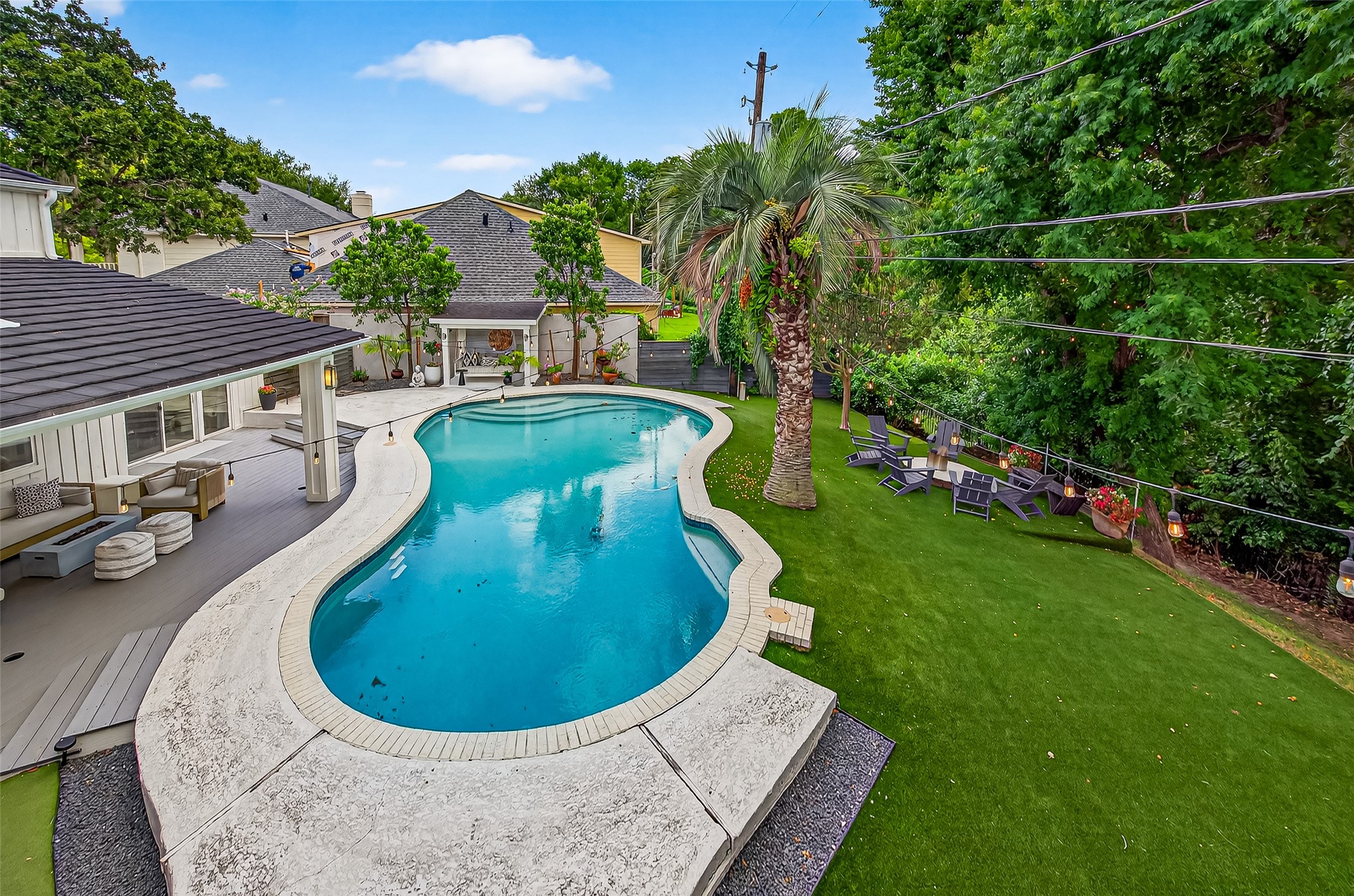 415 Ramblewood Road Houston, TX 77079 - Photo 2 of 49 What a beautiful view of the backyard and pool from the upstairs deck!