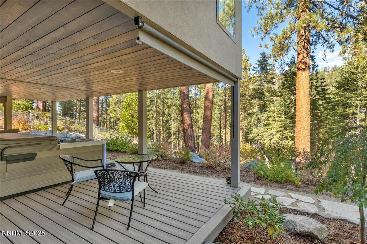 1262 Hidden Woods Drive Zephyr Cove, NV 89448 - Photo 62 of 81 a view of a chairs and table in the patio