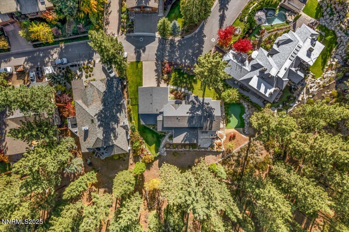 1262 Hidden Woods Drive Zephyr Cove, NV 89448 - Photo 81 of 81 an aerial view of residential house with outdoor space and trees all around