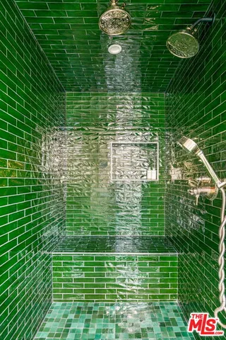 a view of a bathroom from a balcony
