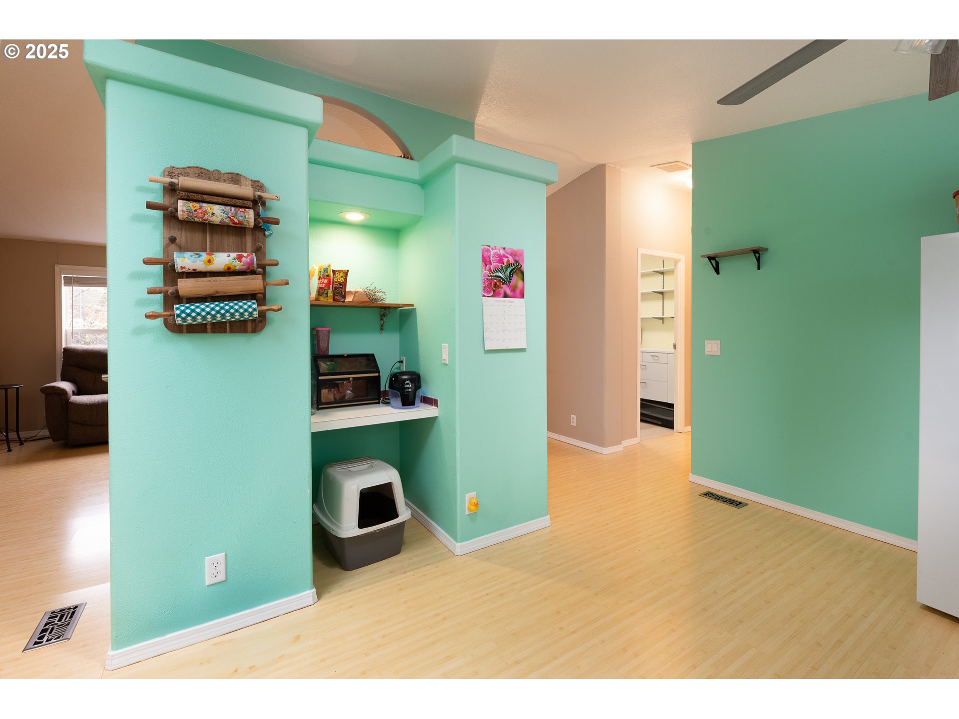 32437 Hidden Valley Road Lebanon, OR 97355 - Photo 14 of 29 a room with cabinets and a wooden floor