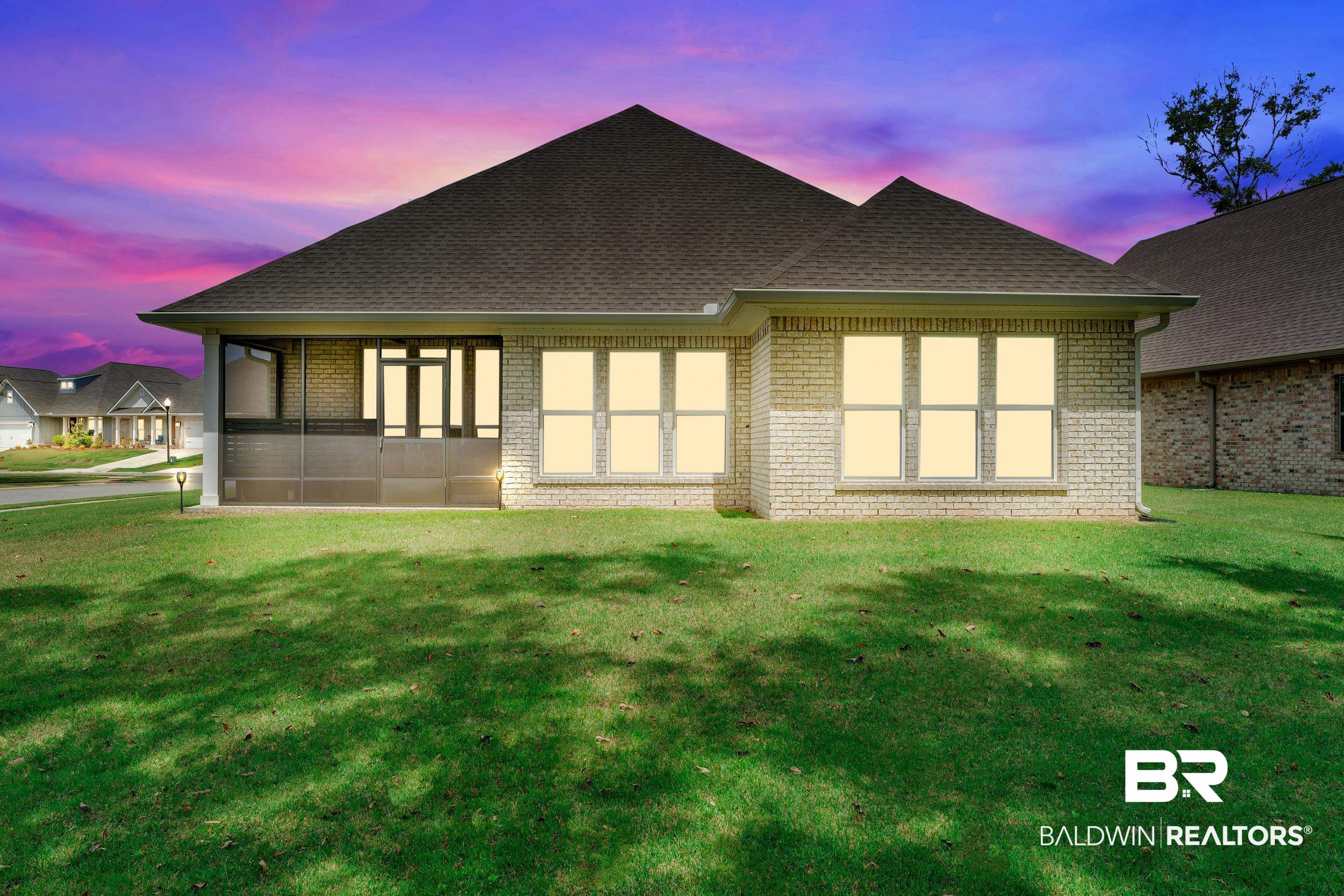 31630 Canopy Loop Daphne, AL 36527 - Photo 21 of 30 Rear view of property with a shingled roof, a yard, and brick siding