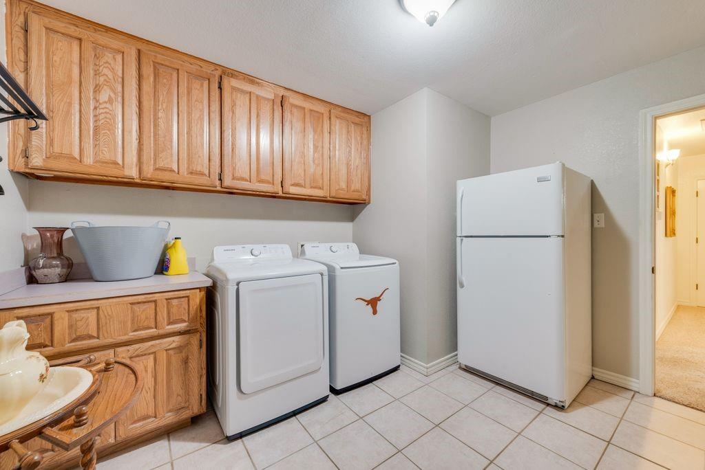 579 South Hitt Street Boyd, TX 76023 - Photo 30 of 34 Large Utility Room with Built in cabinets and room for freezer