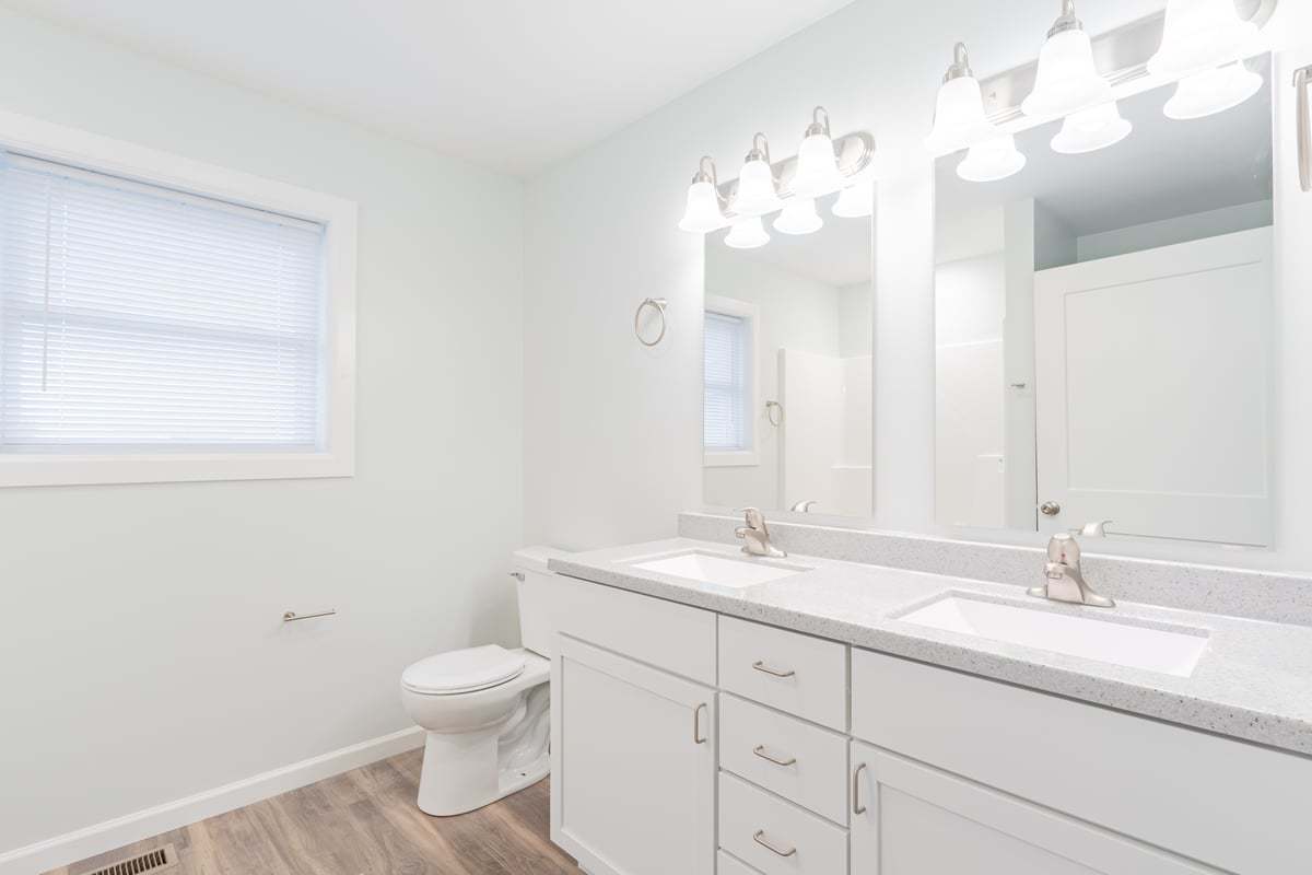 113 Prairie Run Illiopolis, IL 62539 - Photo 12 of 24 a bathroom with a toilet a sink and mirror
