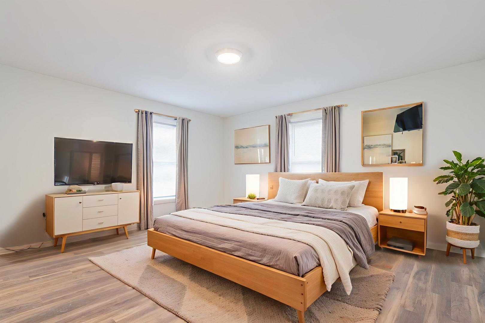 113 Prairie Run Illiopolis, IL 62539 - Photo 16 of 24 a bedroom with a bed and a flat screen tv