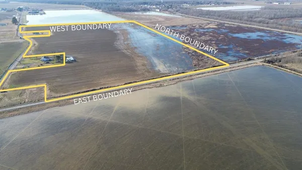 a view of an ocean and beach