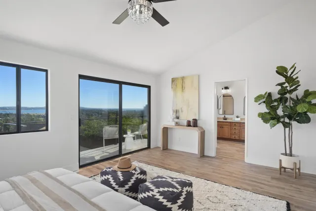 a outdoor space with furniture