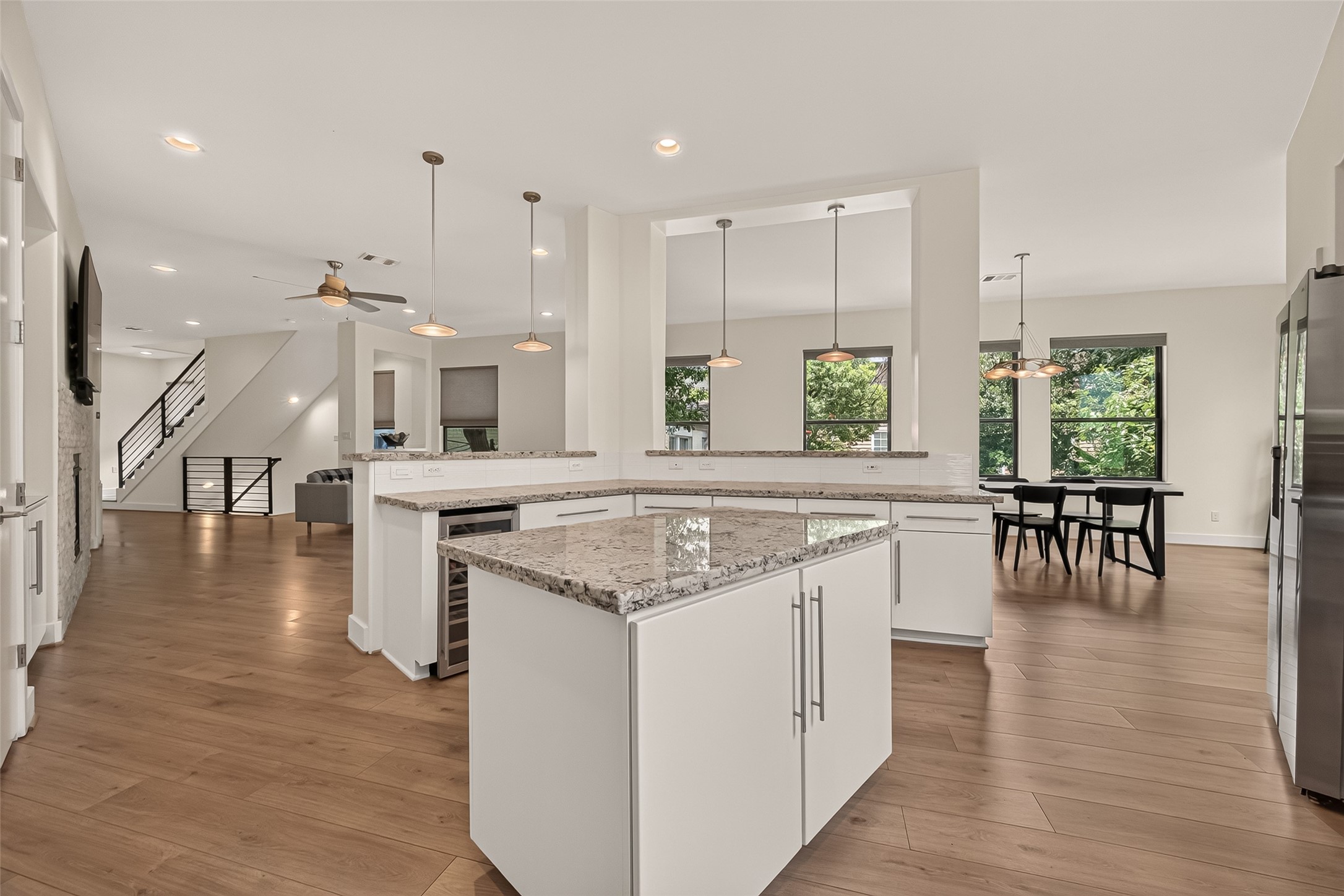 1767 Michigan Street Houston, TX 77006 - Photo 11 of 33 The space features hardwood floors and abundant natural light from large windows.