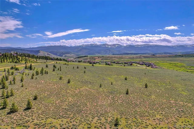 a view of a lake with a mountain