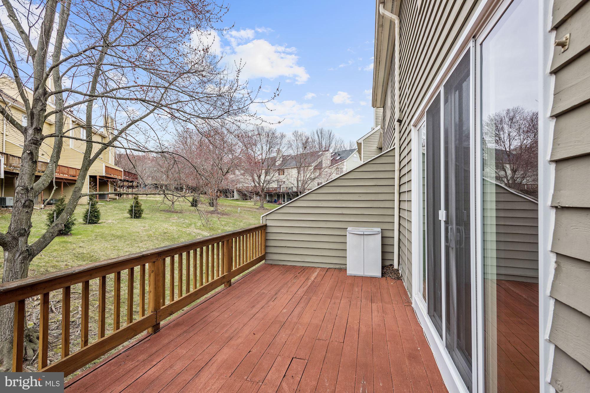 5133 Columbia Road, Unit 1595 Columbia, MD 21044 - Photo 28 of 30 a view of a balcony with wooden floor and fence