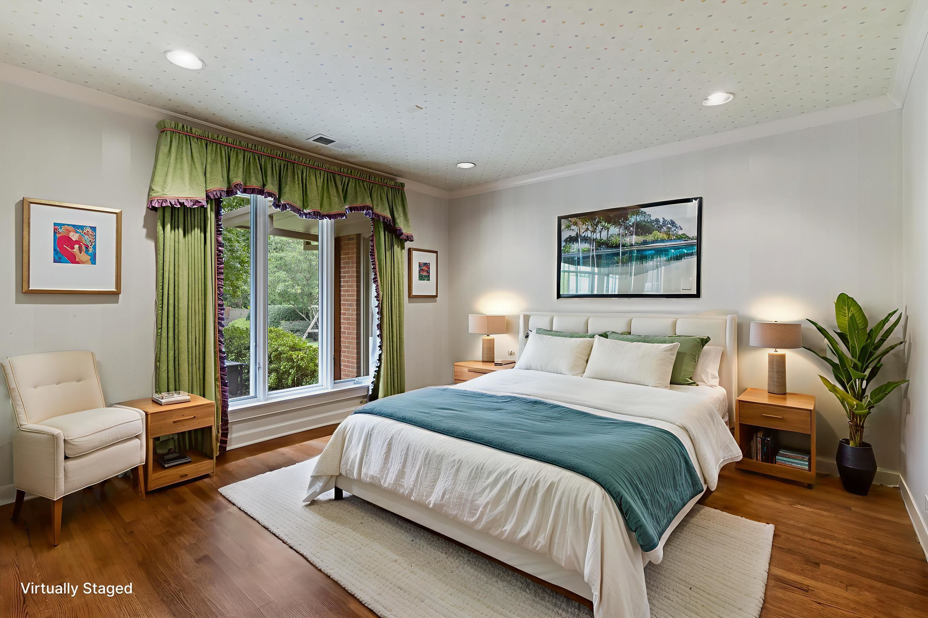 4501 Minden Road Memphis, TN 38117 - Photo 15 of 25 a spacious bedroom with a bed a couch and a large window