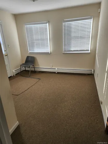 an empty room with closet