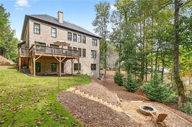an aerial view of residential house with outdoor space