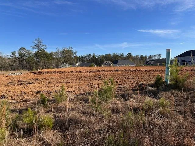 a view of a road with a building