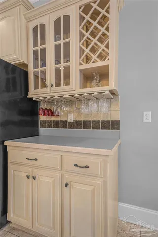 a view of a door and a window