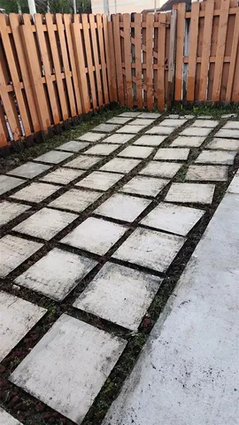 a view of a black gate