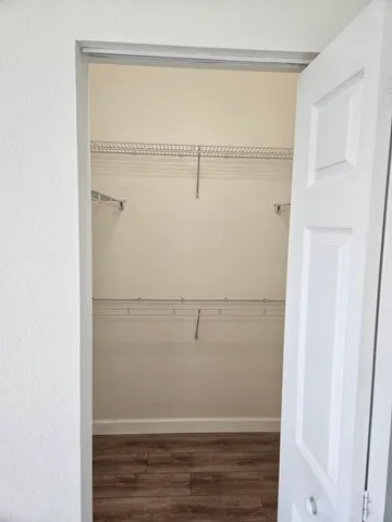 a view of a walk in closet
