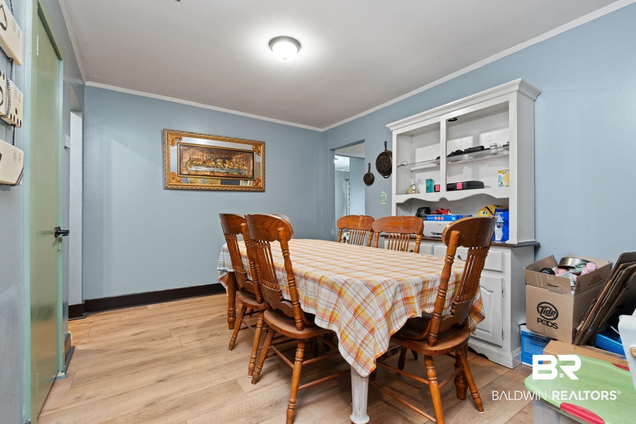 305 Alpine Street Mobile, AL 36611 - Photo 10 of 21 Dining room with ornamental molding and light wood-type flooring