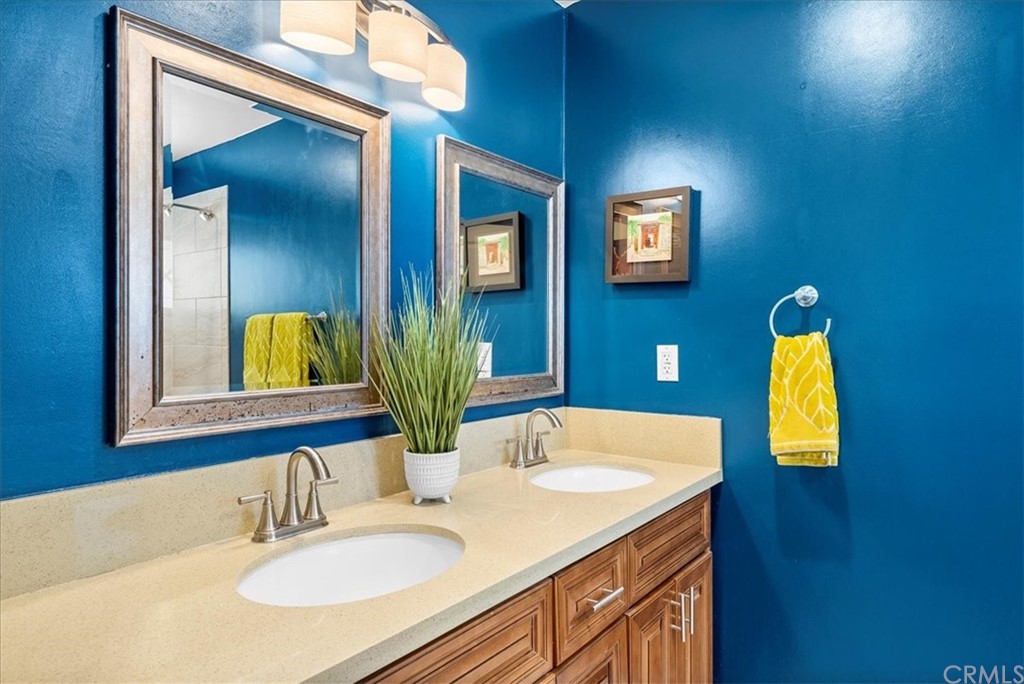 1137 Vía Coronel Palos Verdes Estates, CA 90274 - Photo 11 of 20 a bathroom with a sink and a mirror