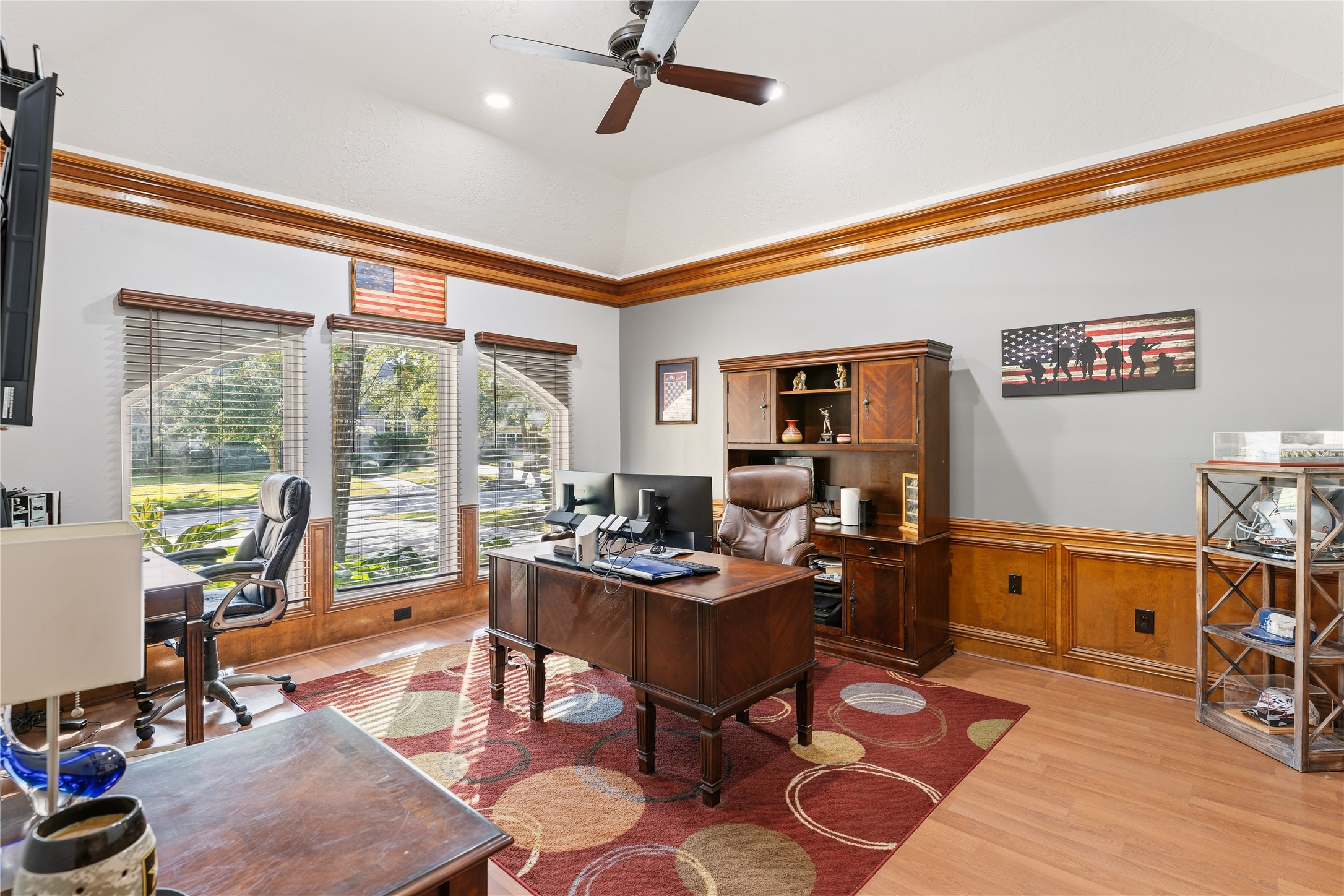 6618 Wimbledon Trail Road Spring, TX 77379 - Photo 29 of 44 Distinguished home office featuring abundant natural light, elegant wood detailing, and a refined atmosphere ideal for remote work or a private study.