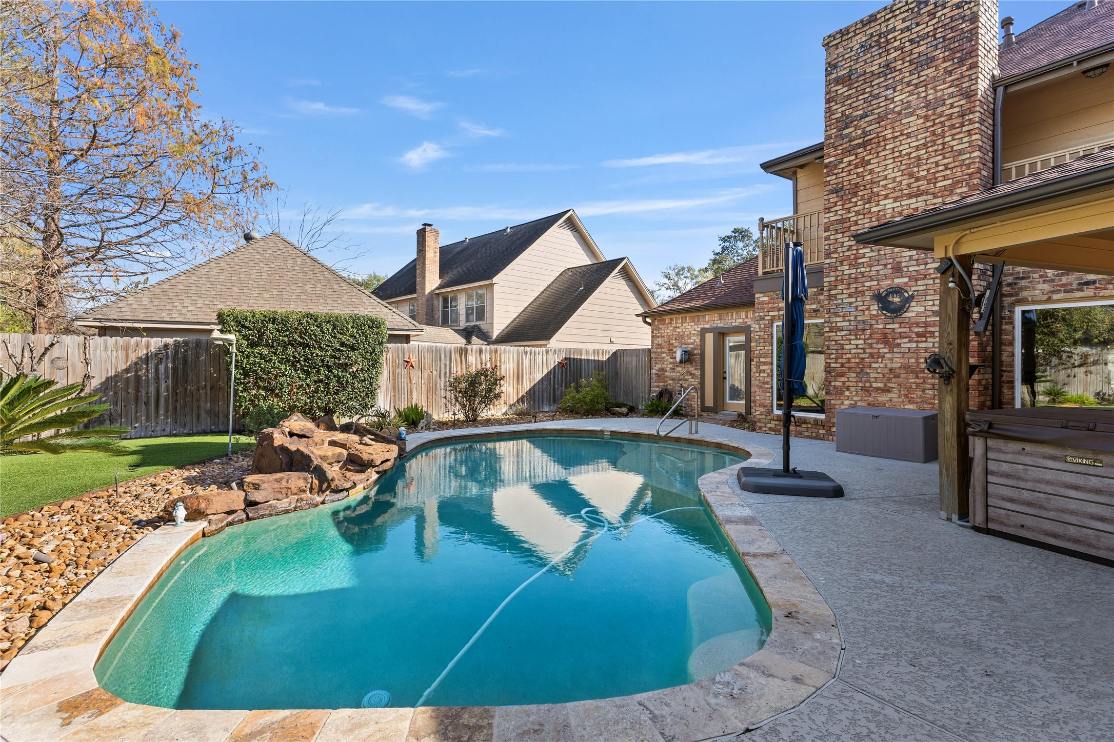 6618 Wimbledon Trail Road Spring, TX 77379 - Photo 37 of 44 a view of a house with backyard