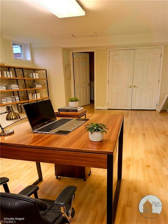 435 Elk Spur Street Elkin, NC 28621 - Photo 39 of 44 Virtually staged basement as office