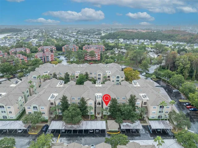 an aerial view of a city