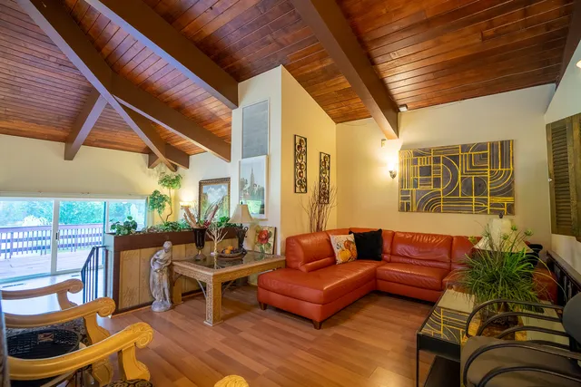 a outdoor living space with patio furniture