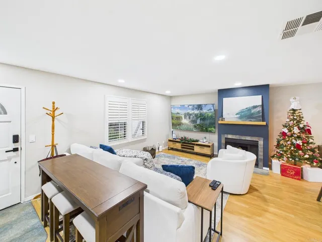 a bedroom with furniture and a bed