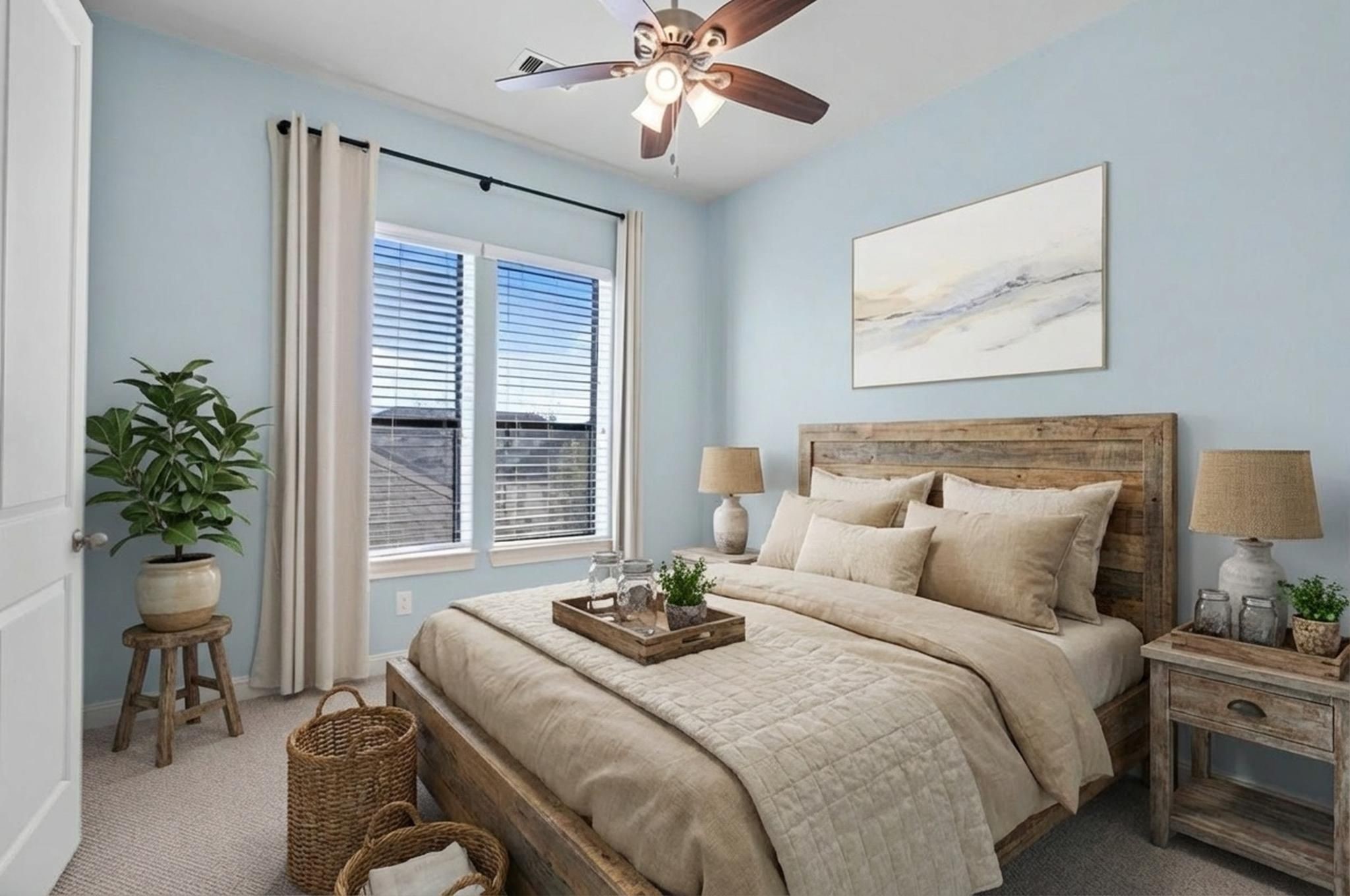 5617 Kiam Street, Unit A Houston, TX 77007 - Photo 7 of 21 Bedroom #2 - Located on the third floor (Virtually staged).