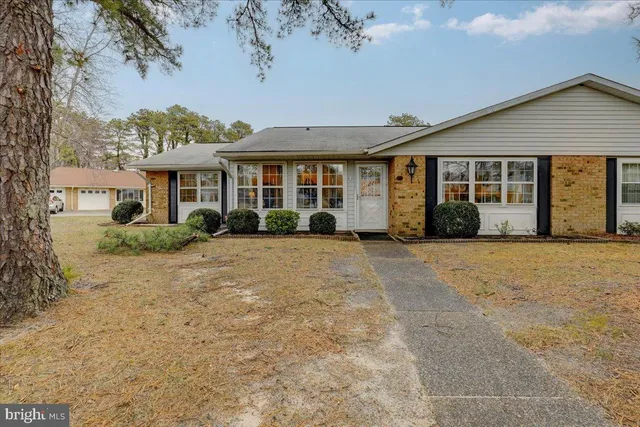a view of a house with a yard and large tree