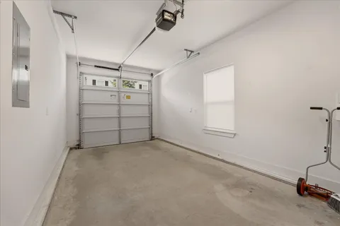 a view of a garage room