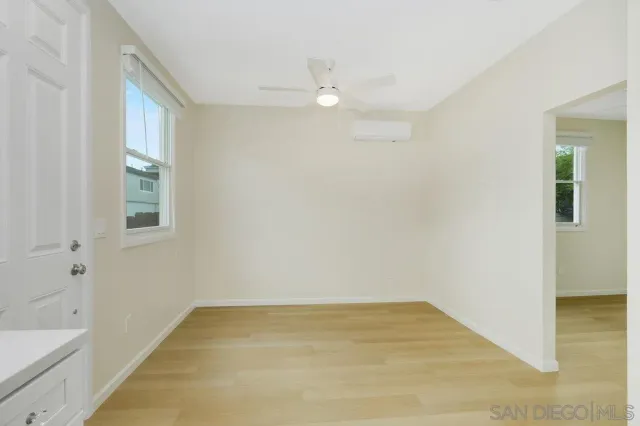 an empty room with a window