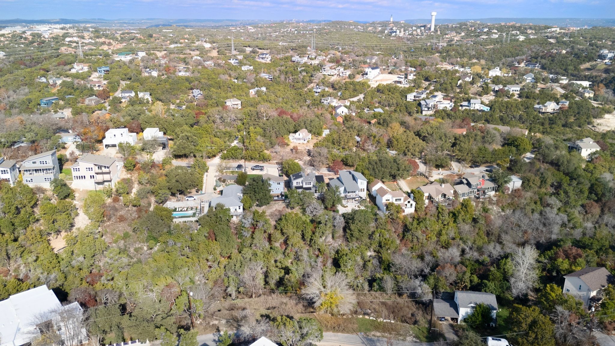 a view of city and mountain