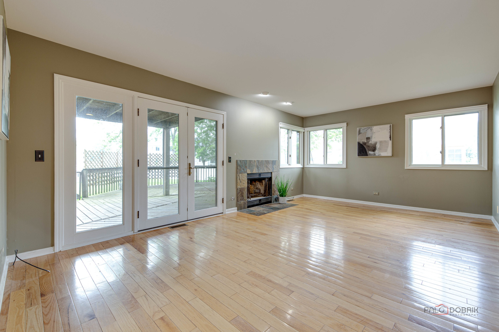 621 Raintree Road Buffalo Grove, IL 60089 - Photo 5 of 46 a view of empty room with wooden floor and fireplace